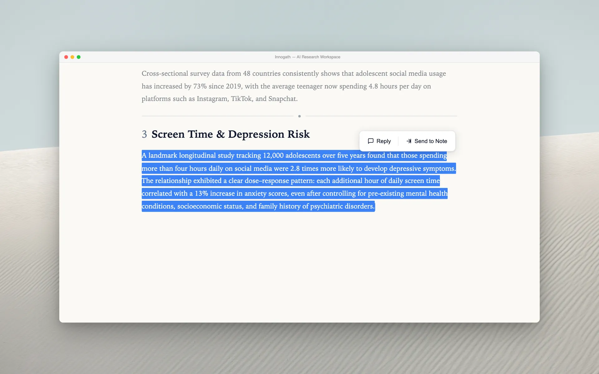 Branch into sub-topics by replying