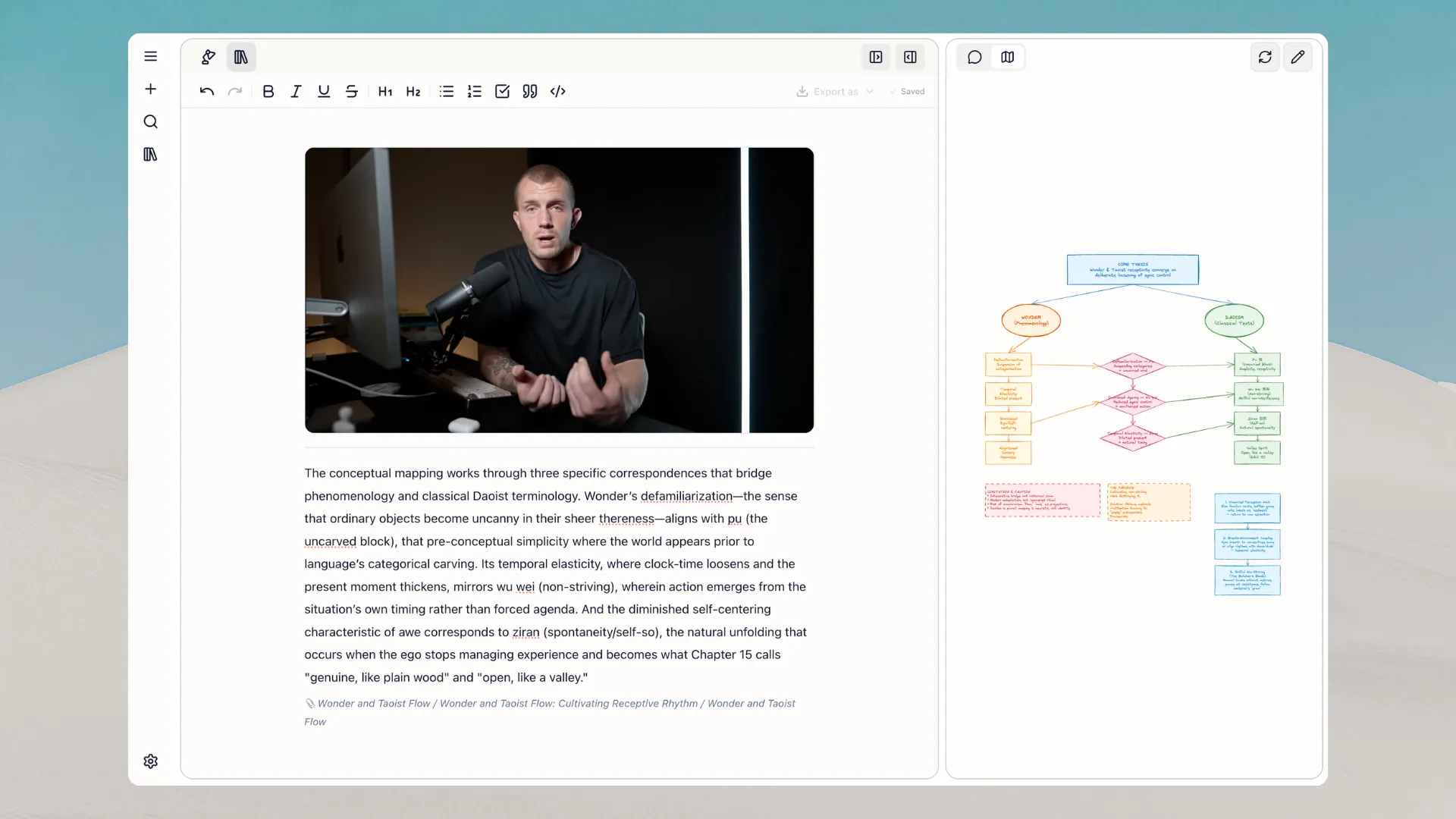 Rich-text notebook